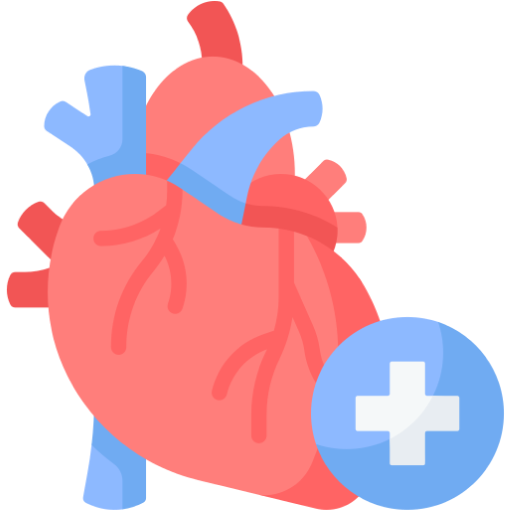 A cardiologist reviewing a patient’s echocardiogram on a monitor, with a model of the human heart and ECG traces visible in the background.