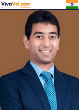 Portrait of Dr. Adarsh Annapareddy, Consultant Orthopaedic & Joint Replacement Surgeon at KIMS‑Sunshine Hospitals, Hyderabad, featured on VivaVel.com.