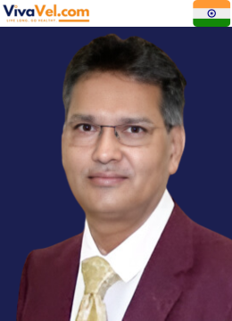 Portrait of Dr. Chandra Bhushan, Senior Orthopaedic & Spine Surgeon at KIMS‑Sunshine Hospitals, Hyderabad, featured on VivaVel.com.