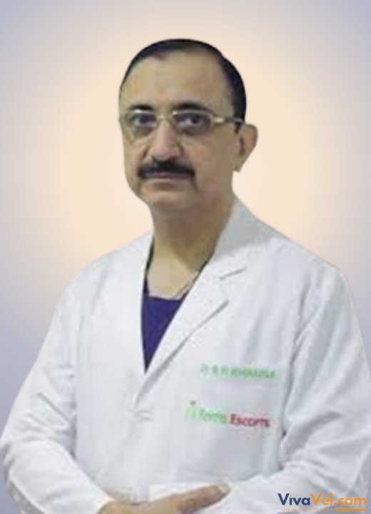 Dr. Surendra Nath Khanna, Director of Cardiovascular Surgery at Fortis Escorts Heart Institute, New Delhi, specializing in heart valve and bypass surgeries.