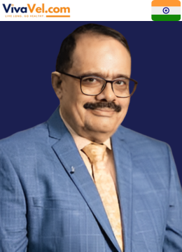 Portrait of Dr. V. B. N. Prasad, Consultant Hip & Knee Arthroplasty Surgeon at KIMS‑Sunshine Hospitals, Hyderabad, featured on VivaVel.com.