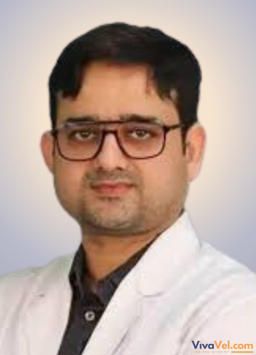 Portrait of Dr. Vivek Gupta, Consultant Plastic & Cosmetic Surgeon at Madhukar Rainbow Children's Hospital & BirthRight by Rainbow, New Delhi, featured on VivaVel.com.