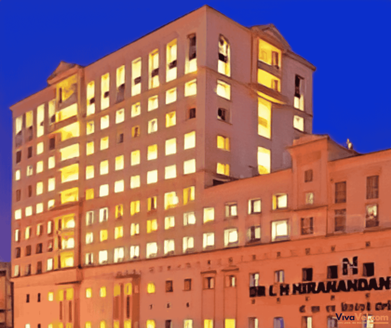 Modern infrastructure of Fortis Hiranandani Hospital in Vashi, Navi Mumbai.